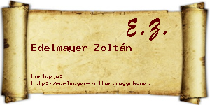 Edelmayer Zoltán névjegykártya